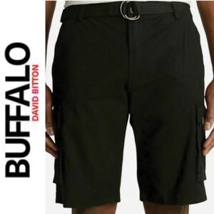 Buffalo DAVID BITTON Men's Black Cargo Shorts | Size: 36*